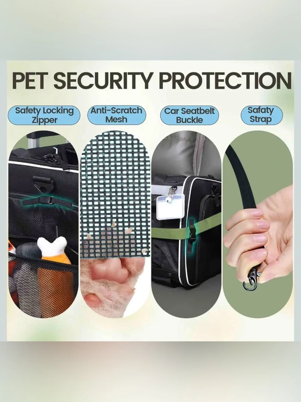 NEW Petskd Rolling Pet Carrier w/ Wheels